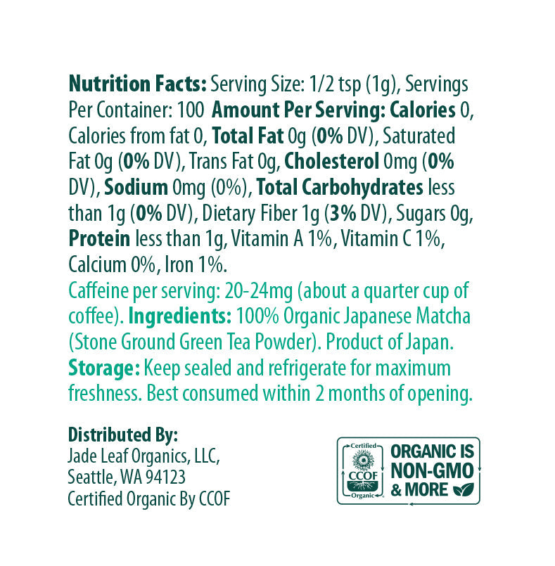 Barista Edition Ceremonial Matcha - 100g Tin - Label