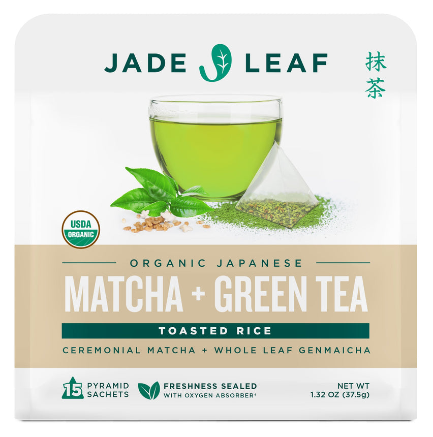 Matcha + Green Tea - Toasted Rice - Hero - 15 Sachets